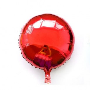 18寸純色圓形鋁箔氣球 大紅色